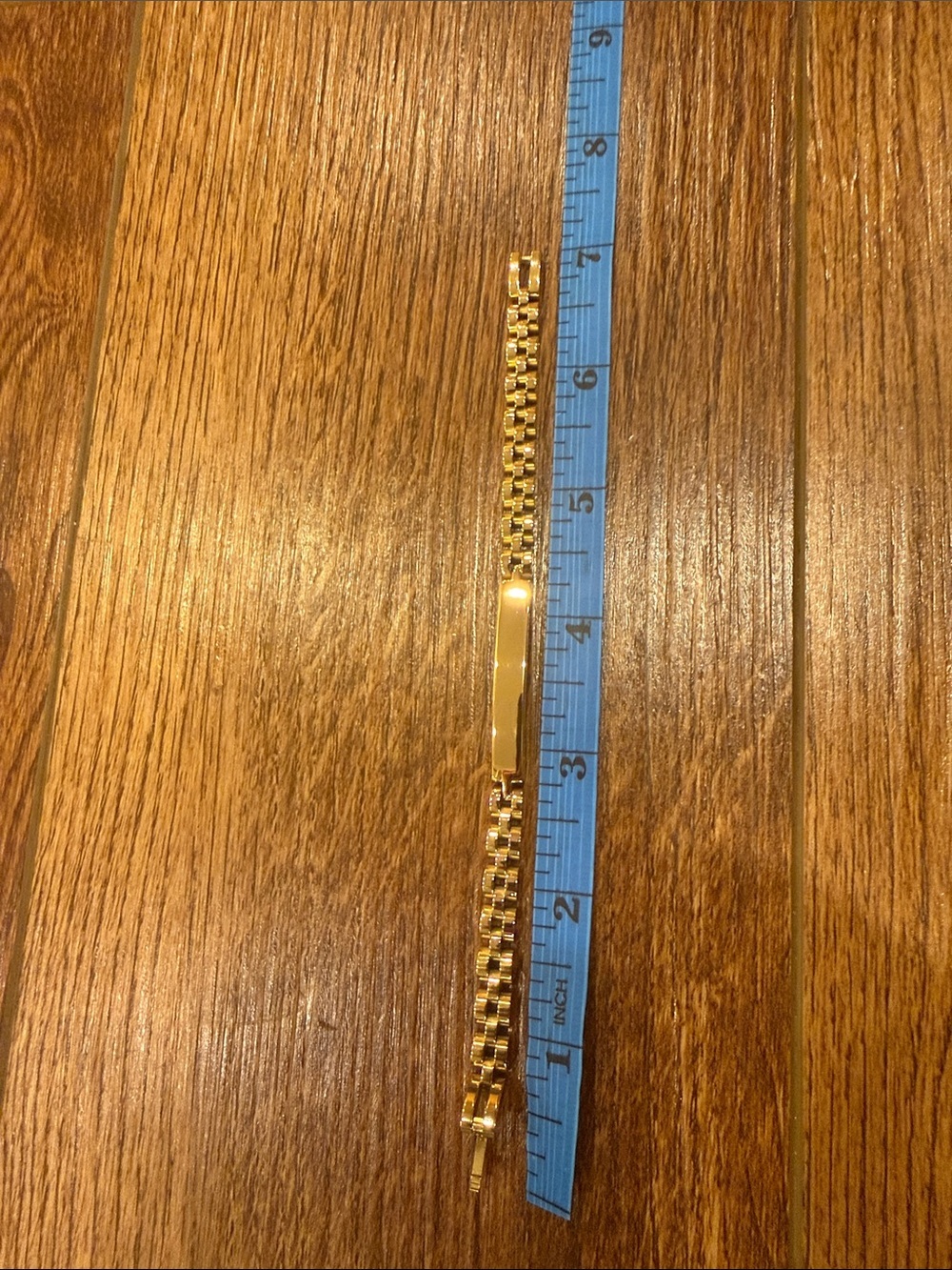 Plunder Gold Link Bracelet with ID Plate - Picture 3 of 4